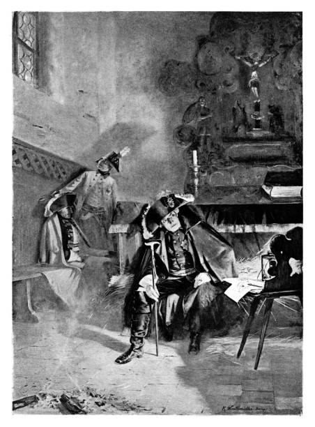 istock Repulsed at Torgau. King Frederick II waiting for morning. 1063767794