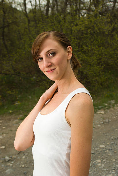 Healthy Young Woman Outdoors stock photo