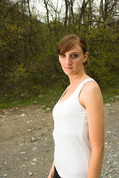 Young Woman in Workout Attire stock photo