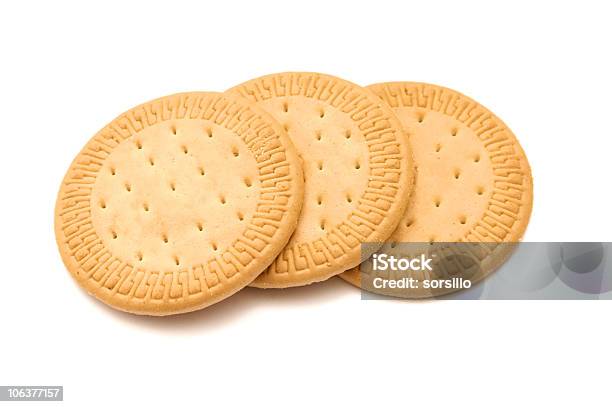 Three Shortbread Cookies Stock Photo - Download Image Now - Baked, Circle, Color Image