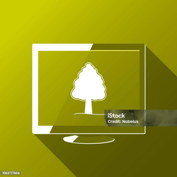 Desktop And Tree Stock Illustration - Download Image Now ...