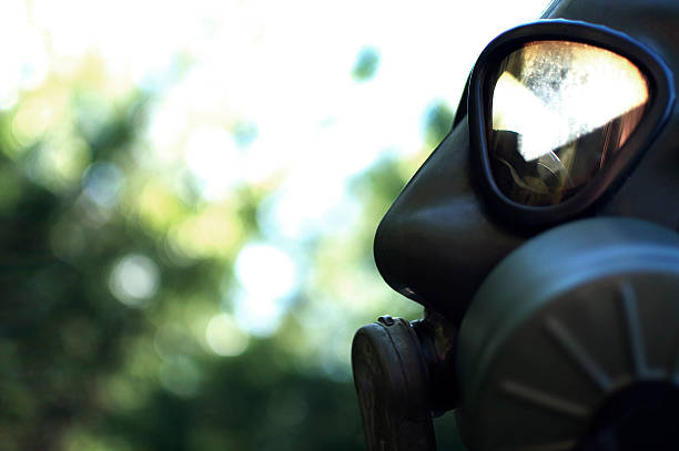 istock Gas Mask In Nature - Military 106377828