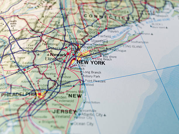 mapa da costa leste dos eua - new york state new york city color image photography - fotografias e filmes do acervo