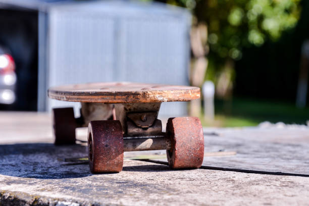 istock Wooden 70's skate board skateboard 1063786106