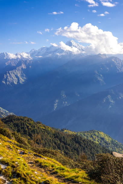 istock Mountain Range View from Khaliya Top Munsyari, Uttarakhand 1063794750