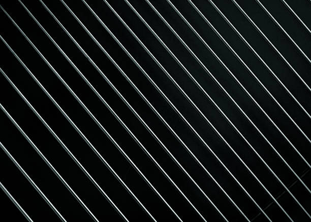 istock Metal lattice on a black 106379517