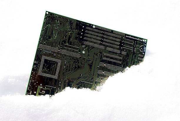 Snowmotherboard in Bavaria stock photo