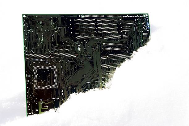 Snowmotherboard stock photo