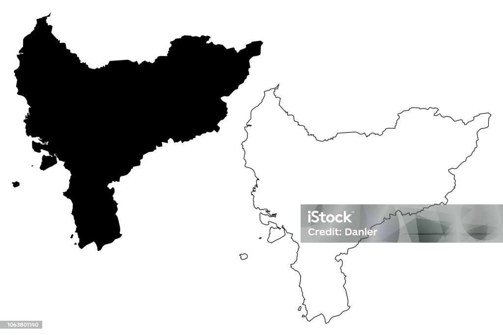 西カリマンタン地図ベクトル - イラスト素材...