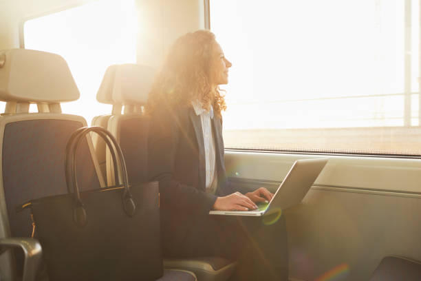istock Woman commuting back home in a train. 1063802920