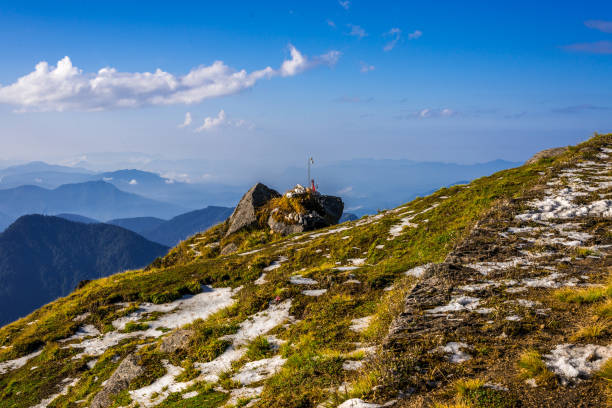 istock Mountain Range View from Khaliya Top Munsyari, Uttarakhand 1063803108