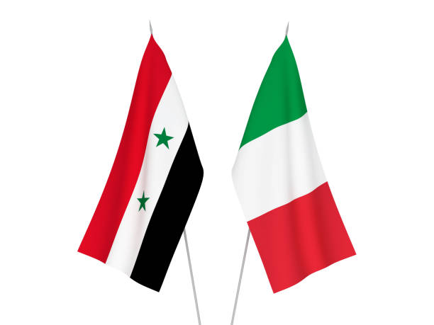 istock Italy and Syria flags 1063805610