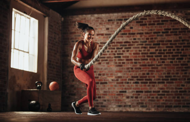 istock Strong woman working on her strength 1063813258