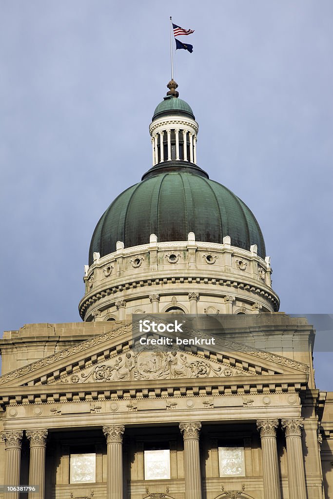 Indianapolis, Indiana State Capitol Building - Foto stock royalty-free di Ambientazione esterna