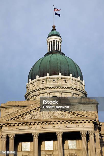 Indianapolis Indiana State Capitol Building - Fotografie stock e altre immagini di Ambientazione esterna - Ambientazione esterna, Architettura, Cielo