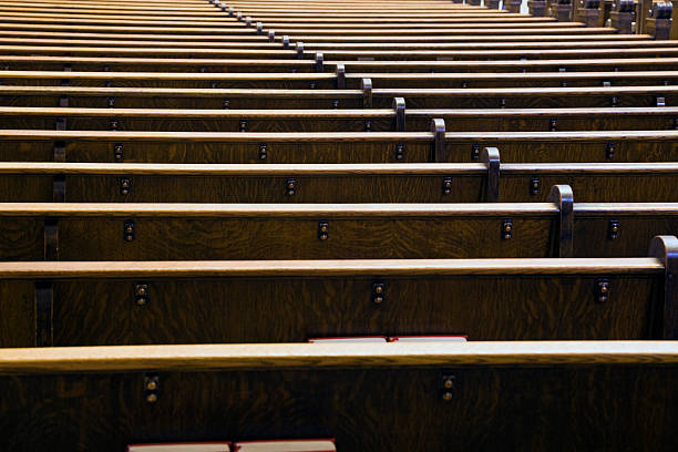 istock Benches in the church 106381980
