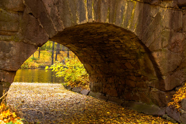 istock autumn park stone arch bridge 1063820750