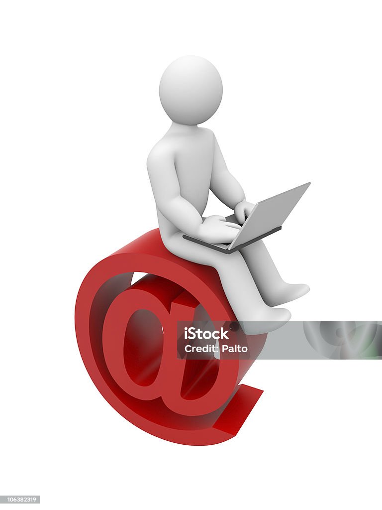 Pessoa Consultar e-mails ou a navegar na internet - Royalty-free Adulto Foto de stock