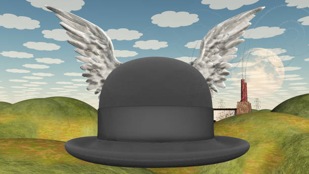 istock Winged Hat in surreal landscape 1063826130