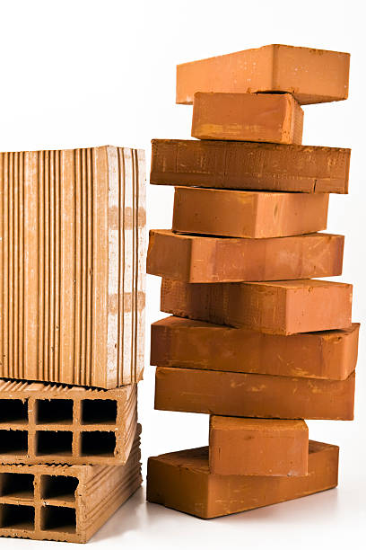 istock Pile of Bricks with White Background 106383004