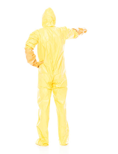 istock Man in protective clothing and pointing forward 1063830316