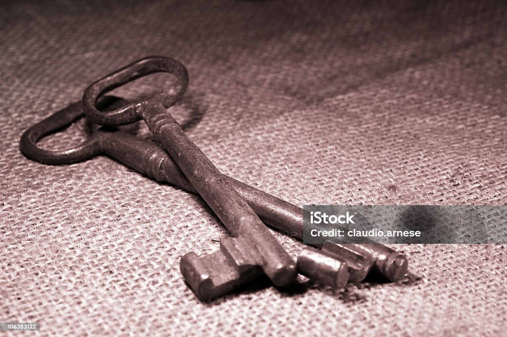 Schlüssel. Sepia-Ton - Lizenzfrei Alt Stock-Foto