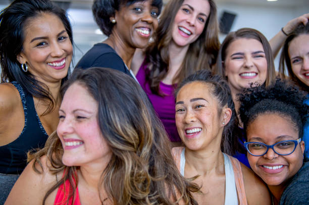 istock Portrait of friends after a workout class 1063831772