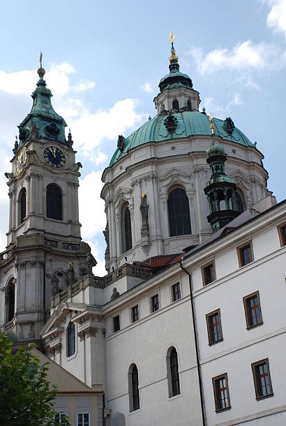 Ornate buildings In Prague stock photo