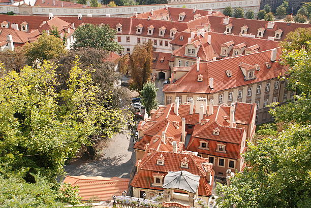 Red Roofs stock photo