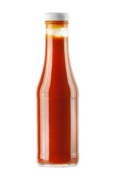 istock Unmarked glass ketchup bottle with no label 106383572