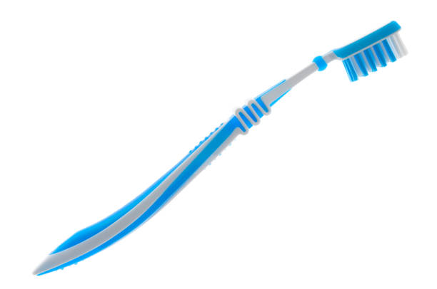 istock Blue toothbrush isolated on white background 1063837700