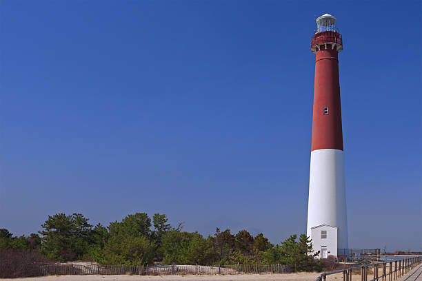 Barnegat Lighthouse, from the Walkway stock photo