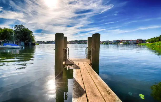 Photo of Jetty at a lake in Malchow (Mecklenburg-Vorpommern / Germany)