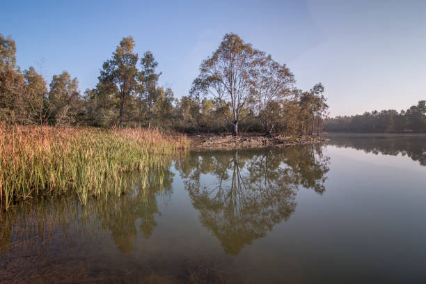 istock Tranquil lake in Sao Domingos 1063840946