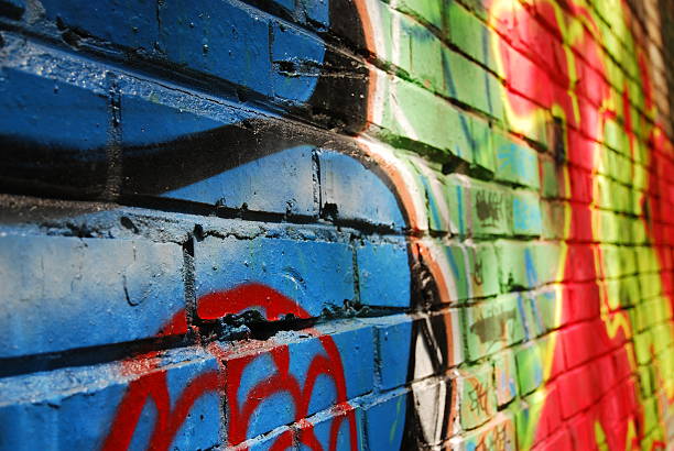 istock Close-up of graffiti brick wall 106384236