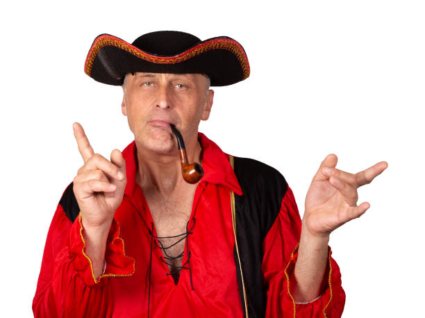 istock Portraite man pirate isolated on the white background 1063855072