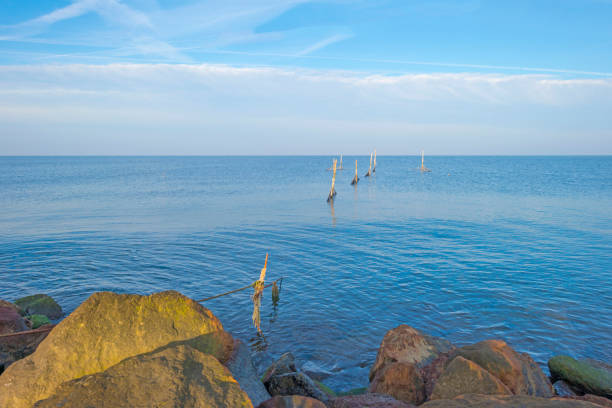 St. Lawrence river at low tide during summer evening
