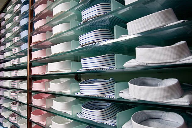 istock A shelf with newly pressed shirts 106385743