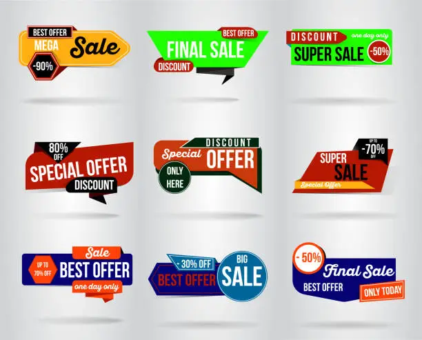 Vector illustration of Sale banner template design. special offer, end of season , This weekend only