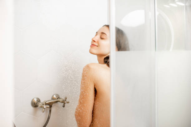 istock Woman taking a shower 1063859530