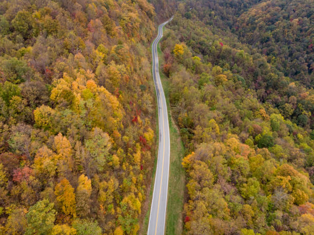 istock Blue Ridge Parkway in Virginia from Above in the Fall 1063860904