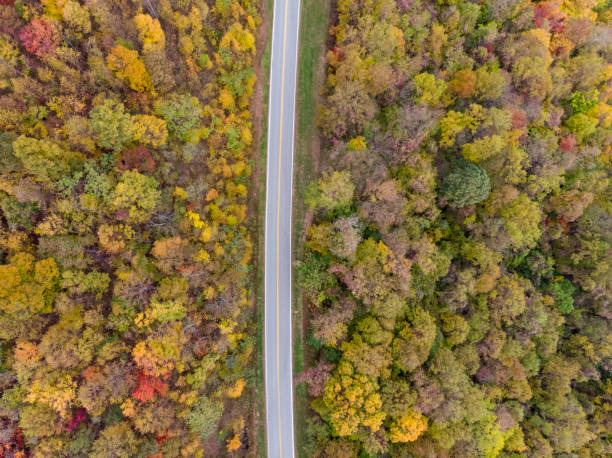 istock Blue Ridge Parkway in Virginia from Above in the Fall 1063861038