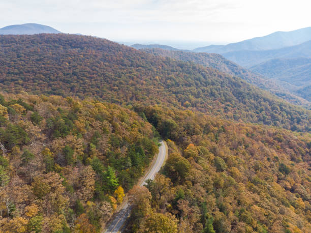 istock Blue Ridge Parkway in Virginia from Above in the Fall 1063861042