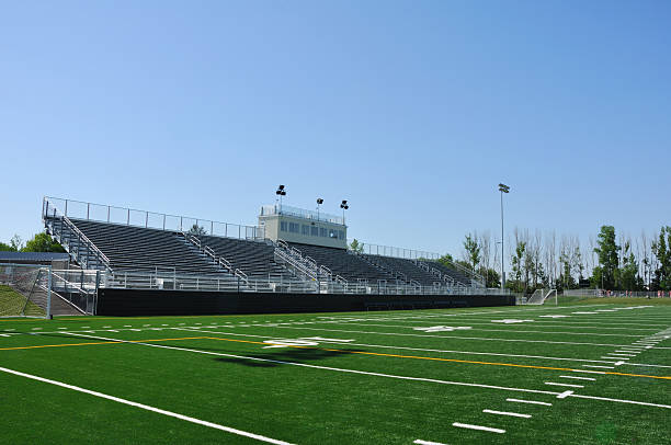 American High School Football Stadium stock photo