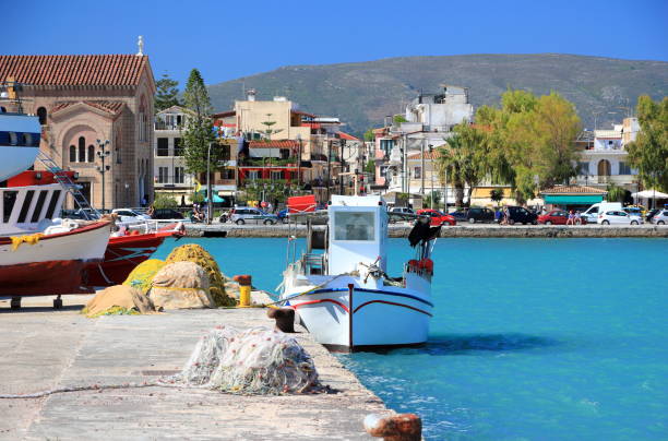 The port of Zakynthos city. Zakynthos or Zante island, Ionian Sea, Greece. stock photo