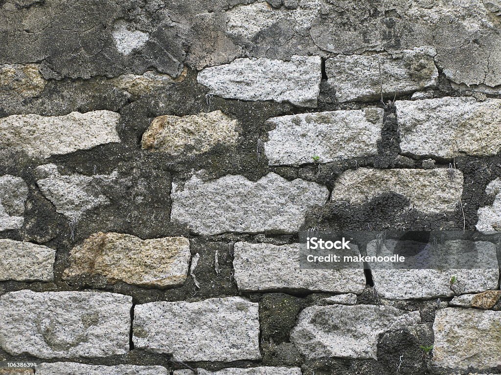 Velho muro de pedra - Foto de stock de Antigo royalty-free