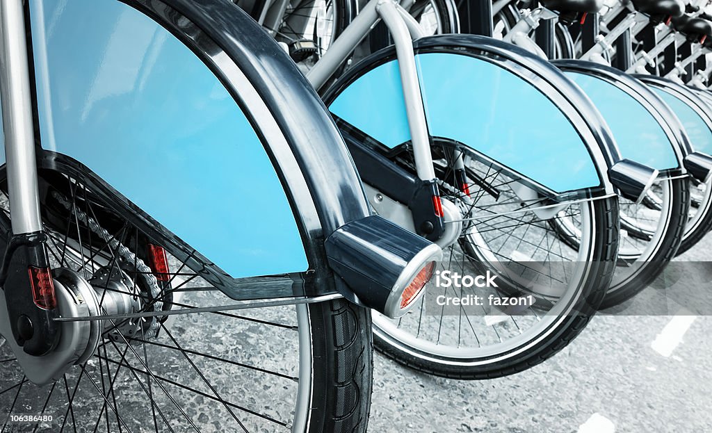 Bikes for Rent, London.  Bicycle Sharing System Stock Photo