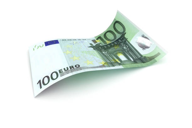 100 euro note - one hundred euro banknote foto e immagini stock