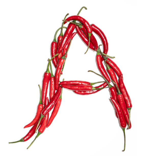 istock Letter A made by red hot chili peppers 1063876220