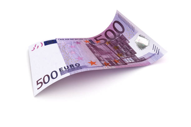 500 Euro Note - 3d visualization of a euro banknote stock photo